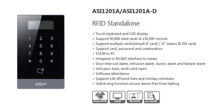 Dahua ASI1201A contollo accessi Dahua ASI1201A control access